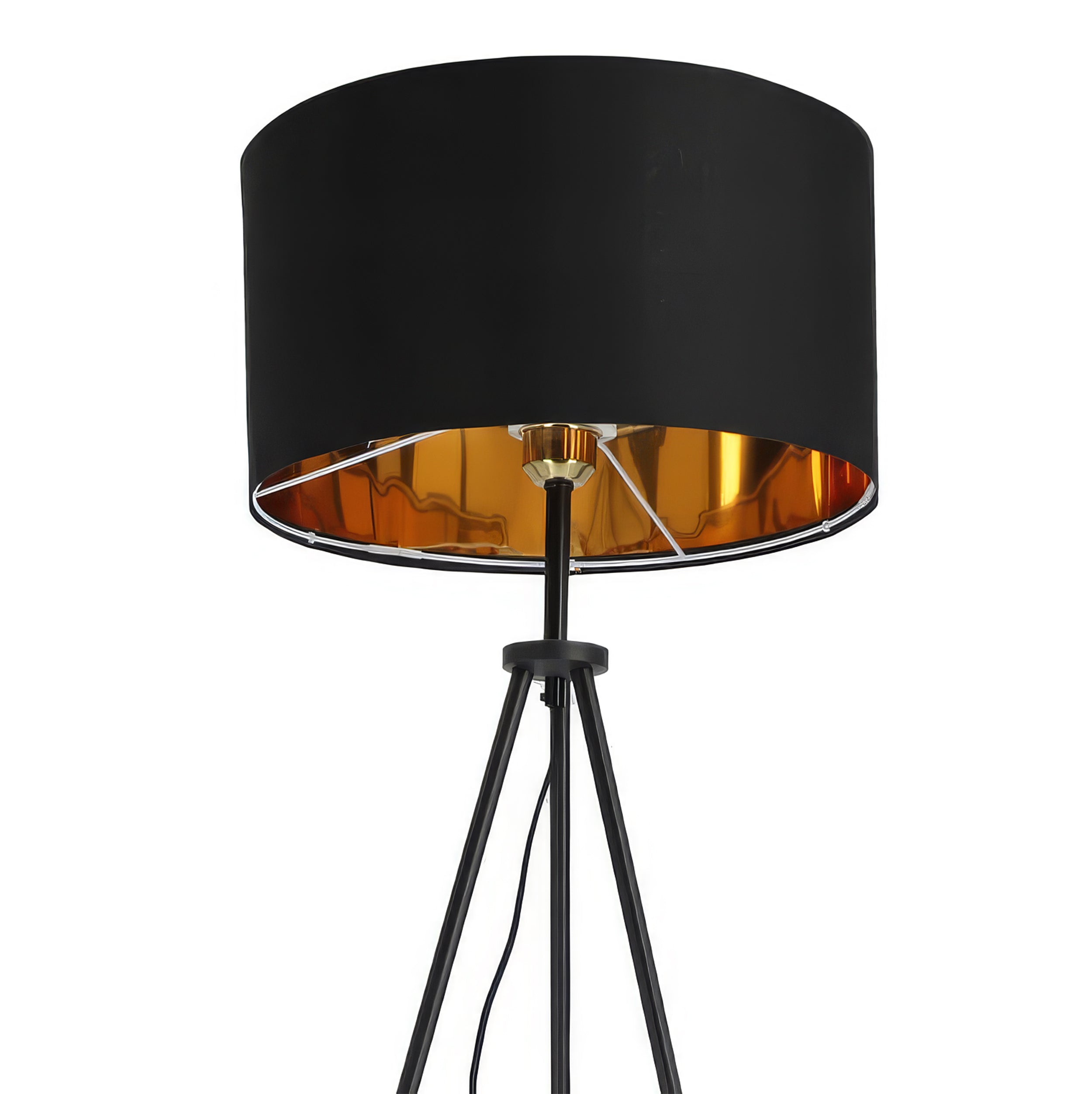 Lampa podłogowa z abażurem na trójnogu Aureno