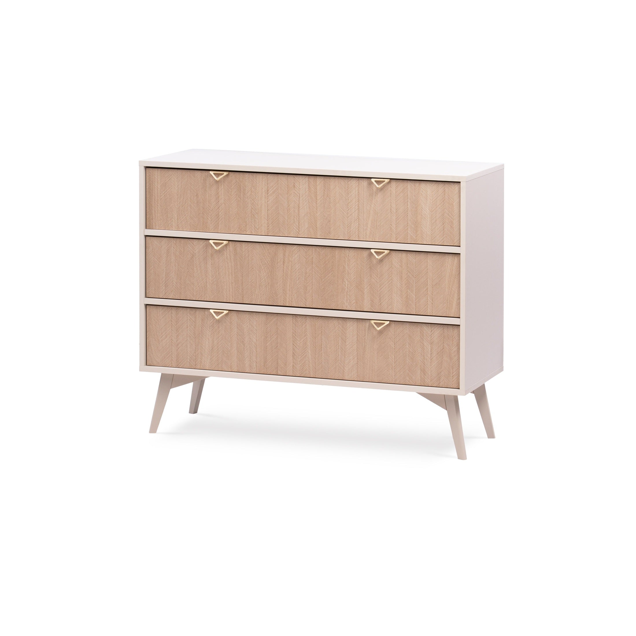 Komoda z szufladami 106x80 w stylu japandi | Mandala Beż Piaskowy