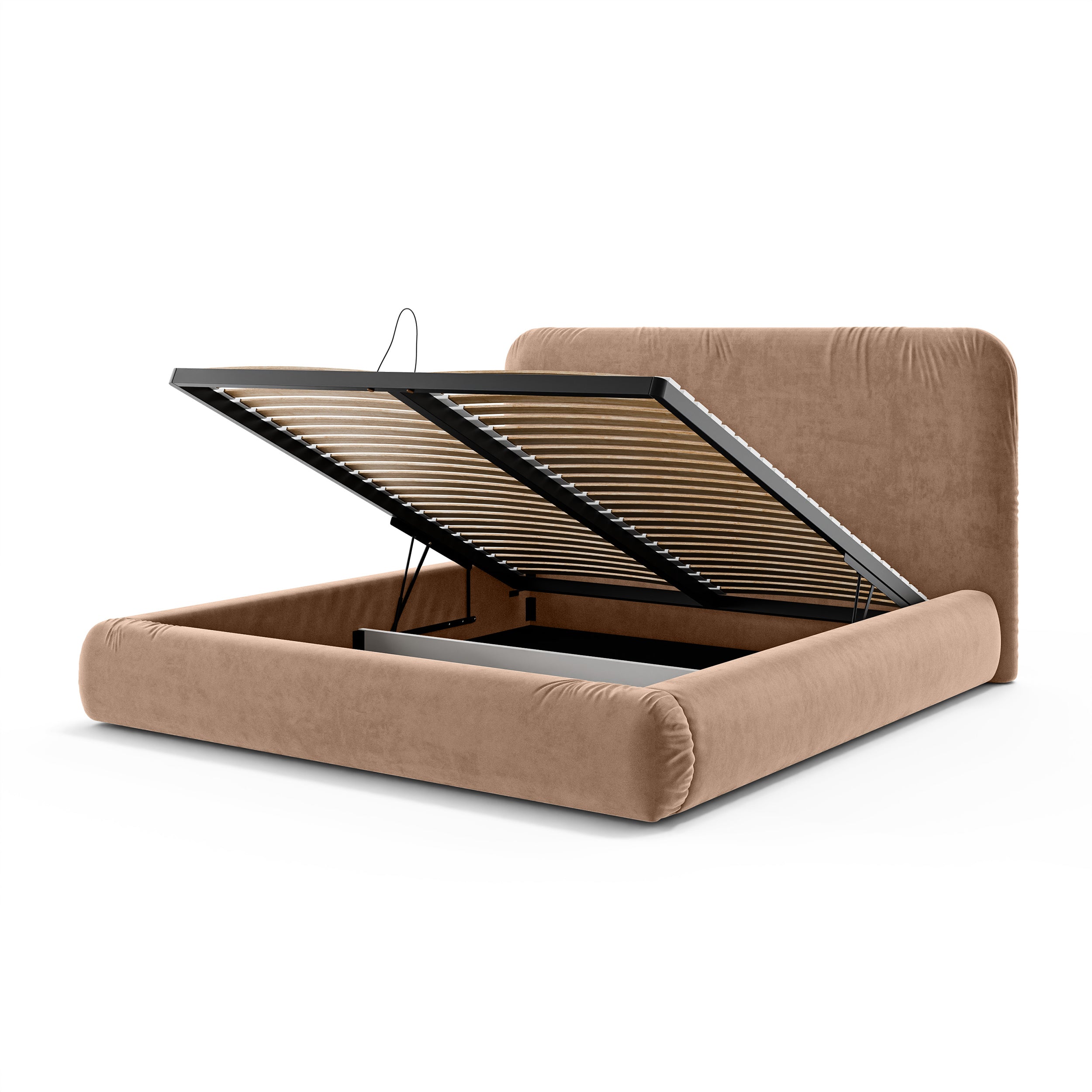 Polsterbett mit Bettkasten im Modern-Organic-Stil | Paries
