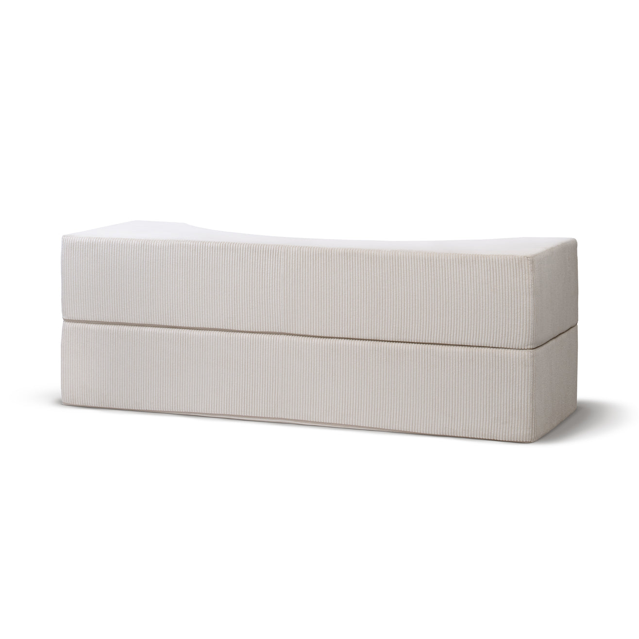 Sofa piankowa modułowa 200 cm z funkcją spania w stylu japandi – sztruks POSO, półokrągła forma | Lunaria