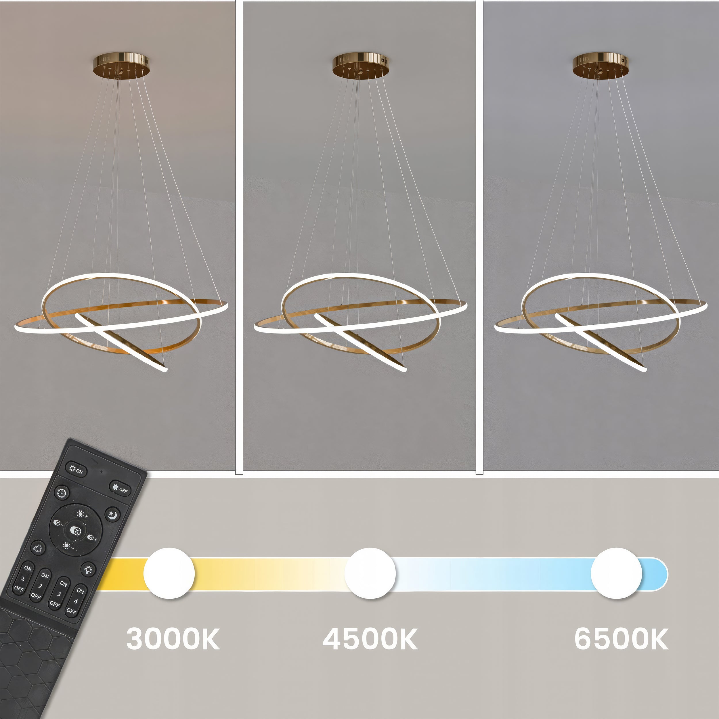 Lampa wisząca LED pętle Movimento