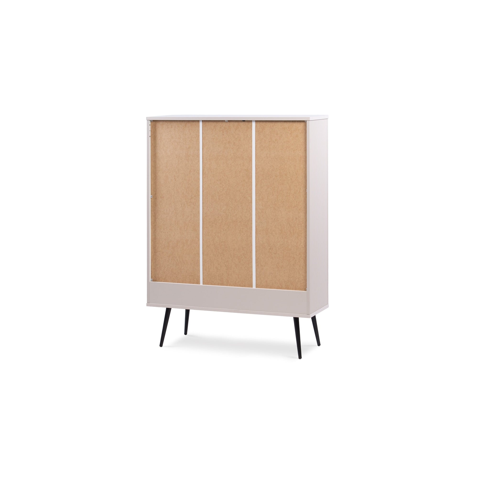 Komoda 103x129 w stylu nowoczesnym - frezowane fronty, ukryte uchwyty, złote lub metalowe nogi | Eva