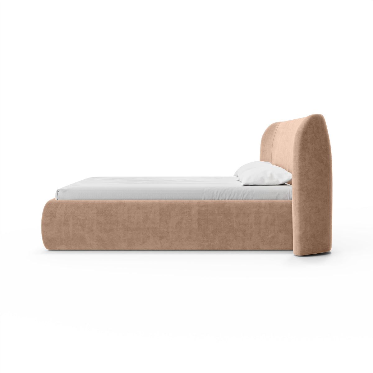 Polsterbett mit Bettkasten im Modern-Soft-Stil | Frasspo