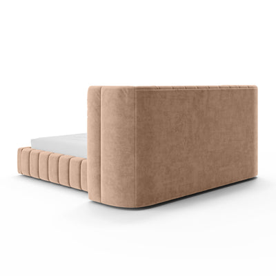 Polsterbett mit vertikaler Steppung und Bettkasten im Modern-Soft-Stil | Gianda