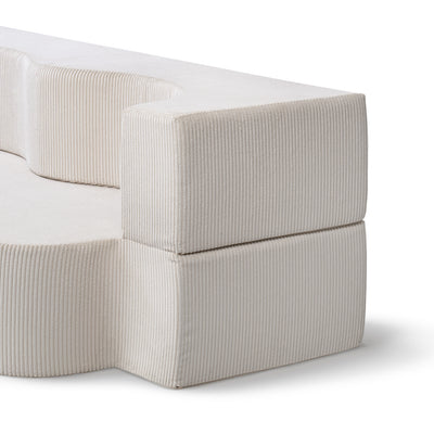 Sofa piankowa wolnostojąca 200 cm z funkcją spania w stylu japandi | Kamelia