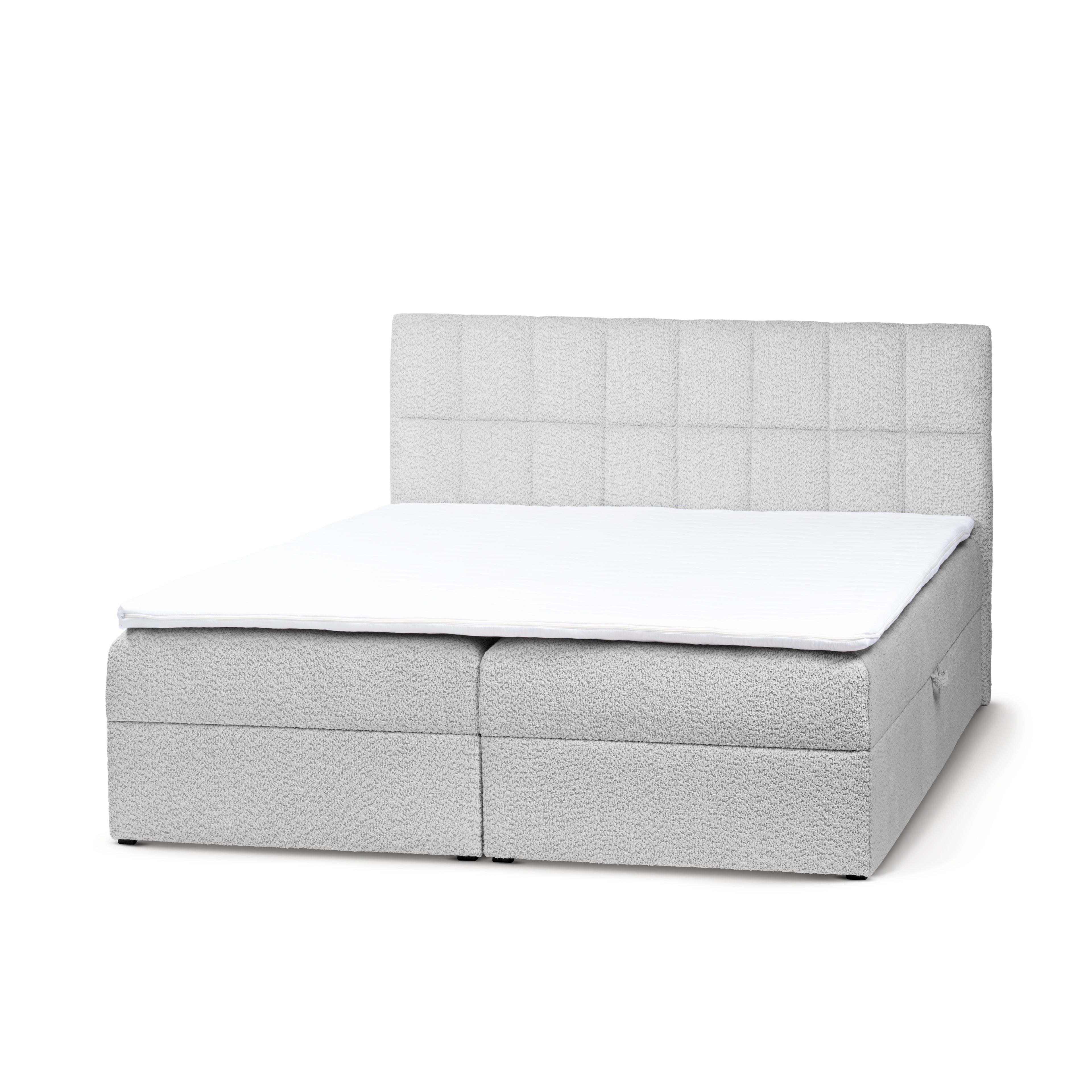 Łóżko Kontynentalne z Pojemnikiem Bazy 200 Perłowy Popiół