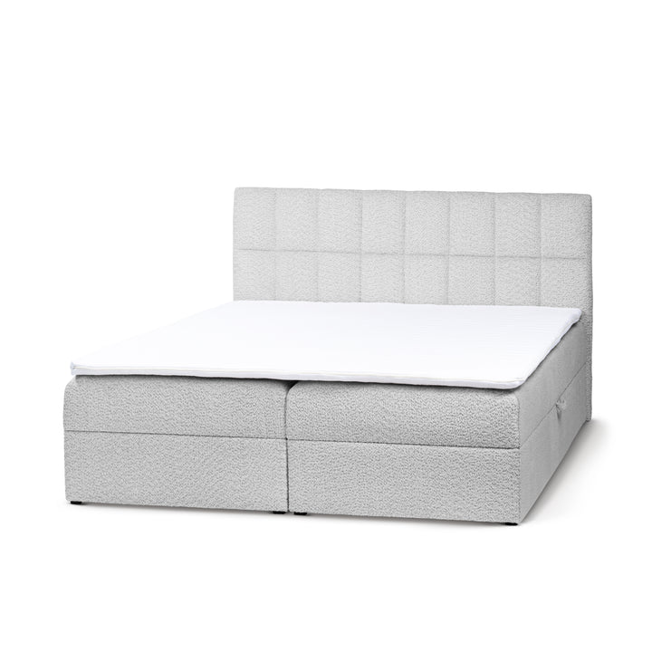 Łóżko Kontynentalne z Pojemnikiem Bazy 200 Perłowy Popiół