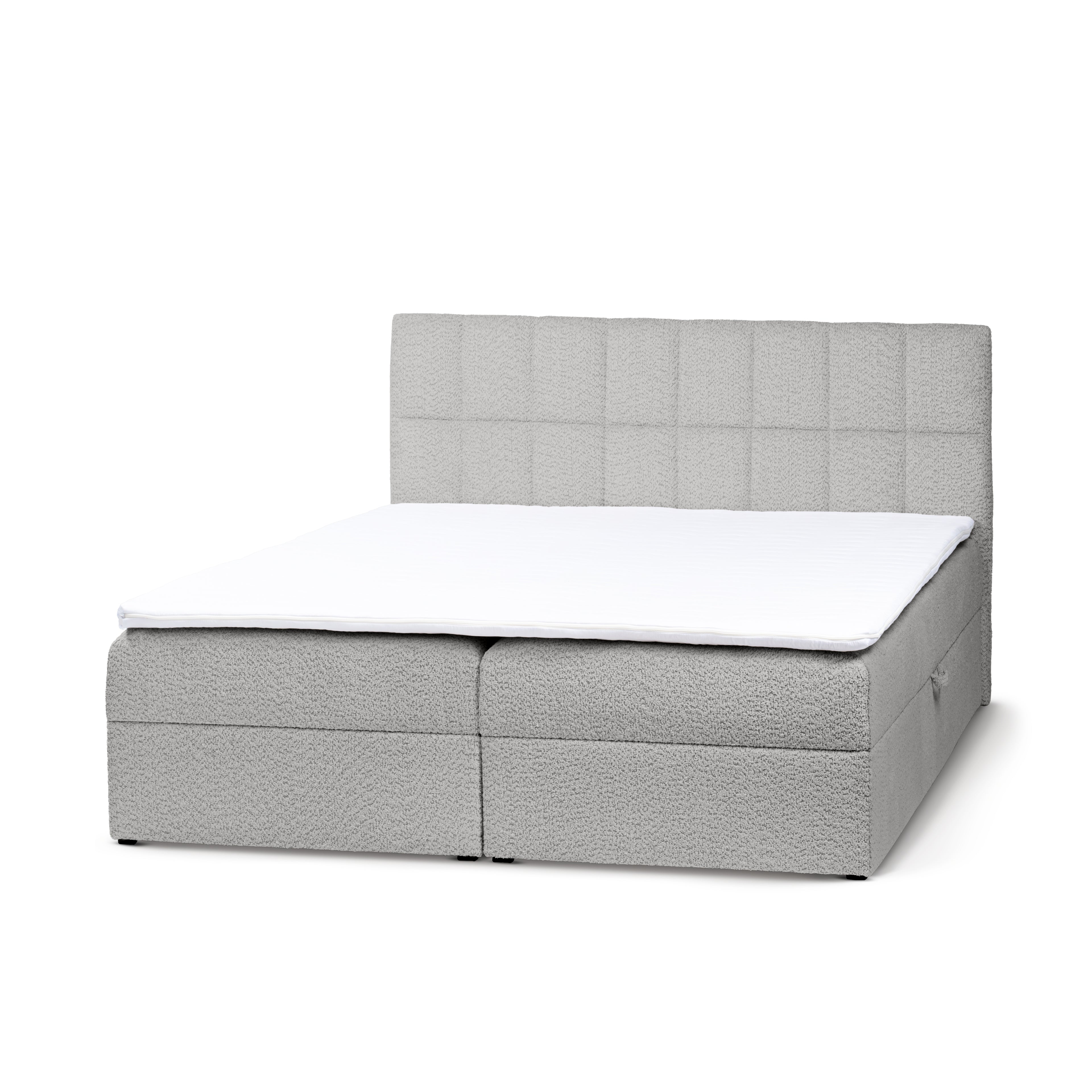 Łóżko Kontynentalne z Pojemnikiem Bazy 200 Stalowy Pył