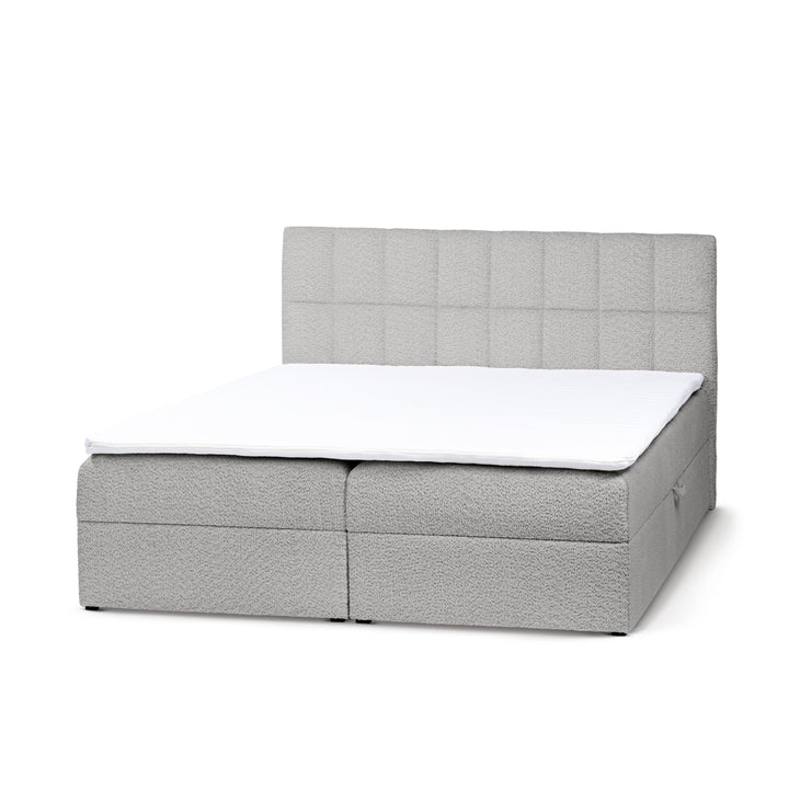 Łóżko Kontynentalne z Pojemnikiem Bazy 200 Stalowy Pył