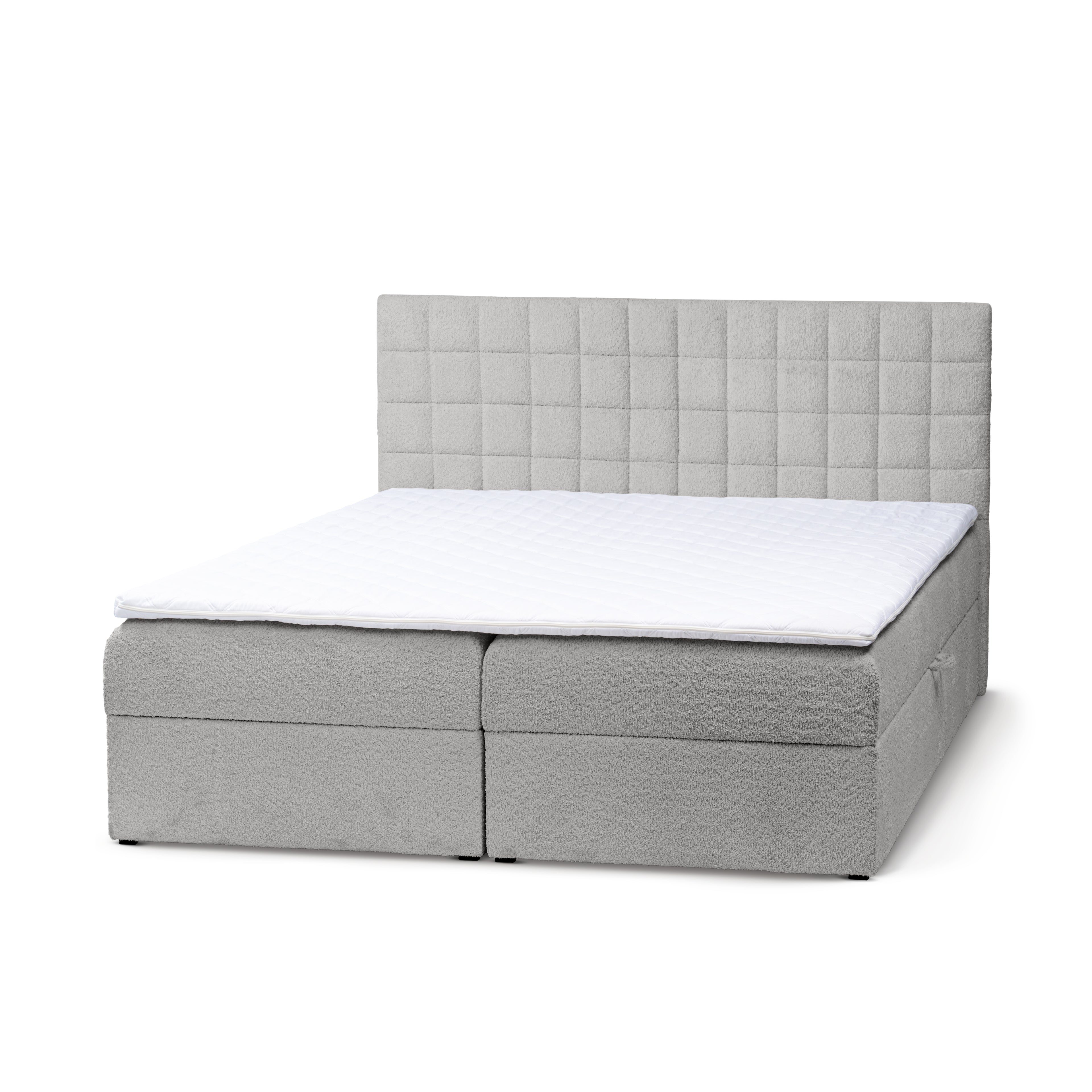 Łóżko Kontynentalne z Pojemnikiem Laky 200 Stalowy Pył