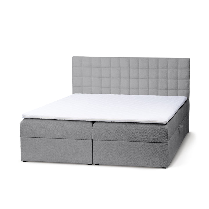 Łóżko Kontynentalne z Pojemnikiem Laky 200 Księżycowy Grafit