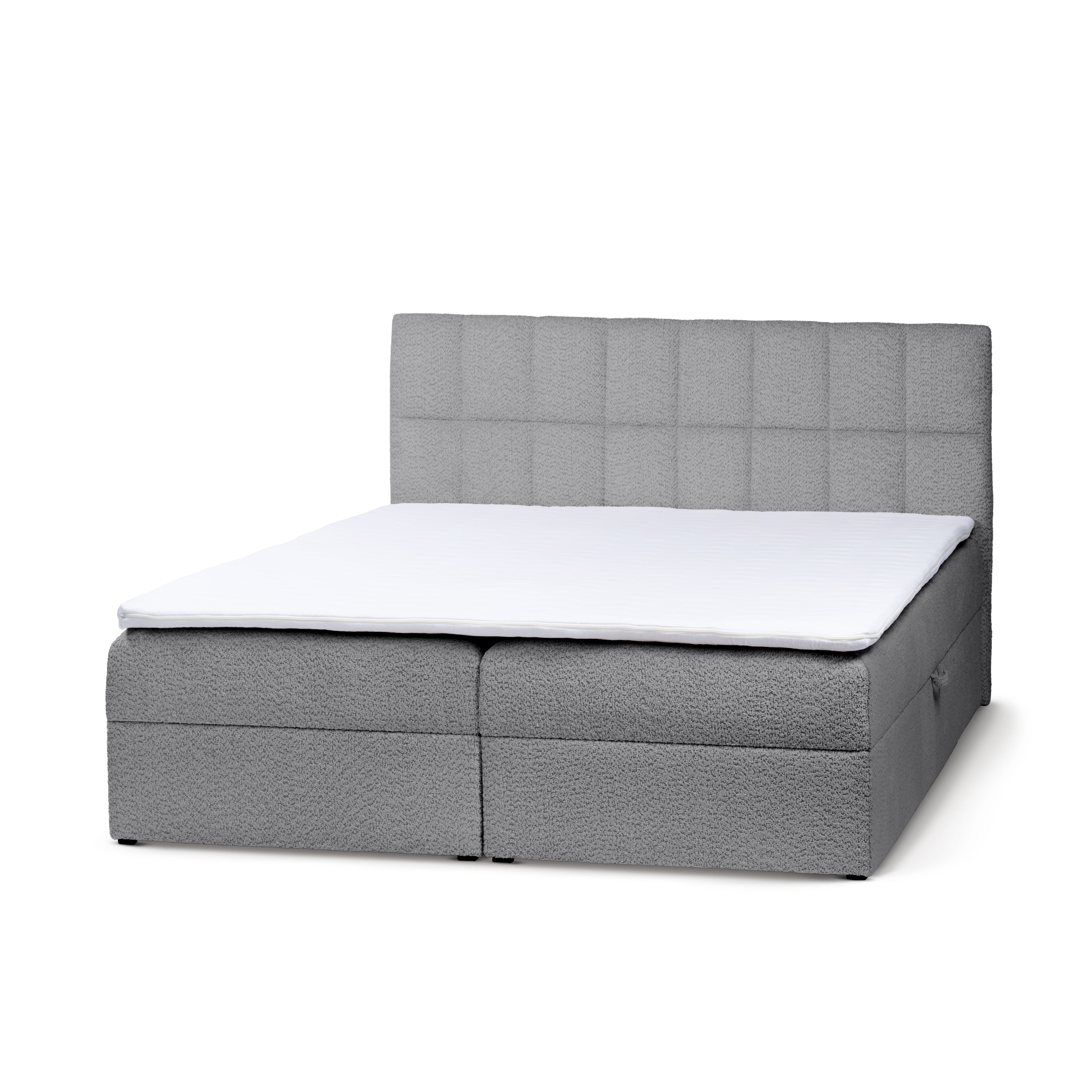 Łóżko Kontynentalne z Pojemnikiem Bazy 200 Księżycowy Grafit