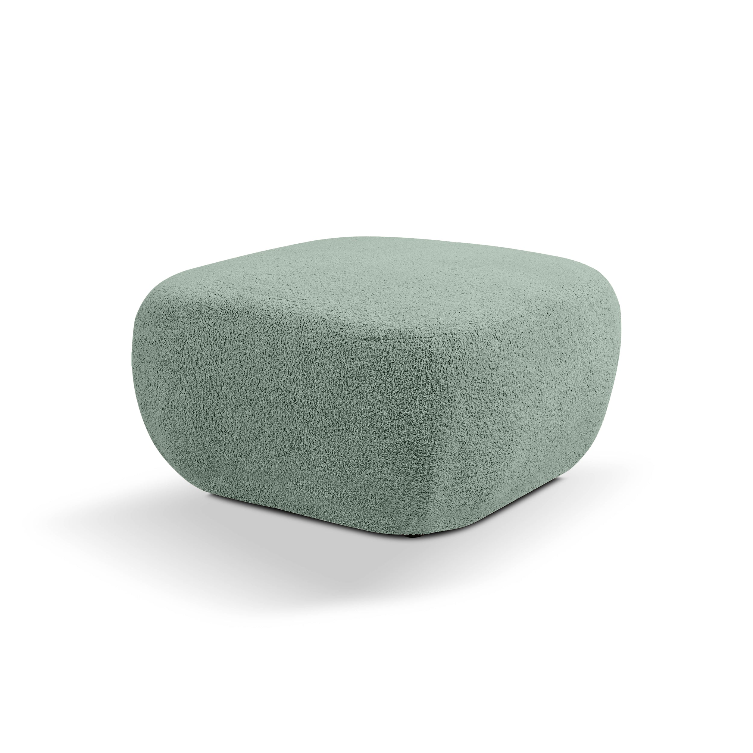 Pufa w stylu organic modern 75×39 cm - zaokrąglona forma, tkanina Abriamo, 14 kolorów | OLEMO Skalisty Brzeg (ABRIAMO 10)