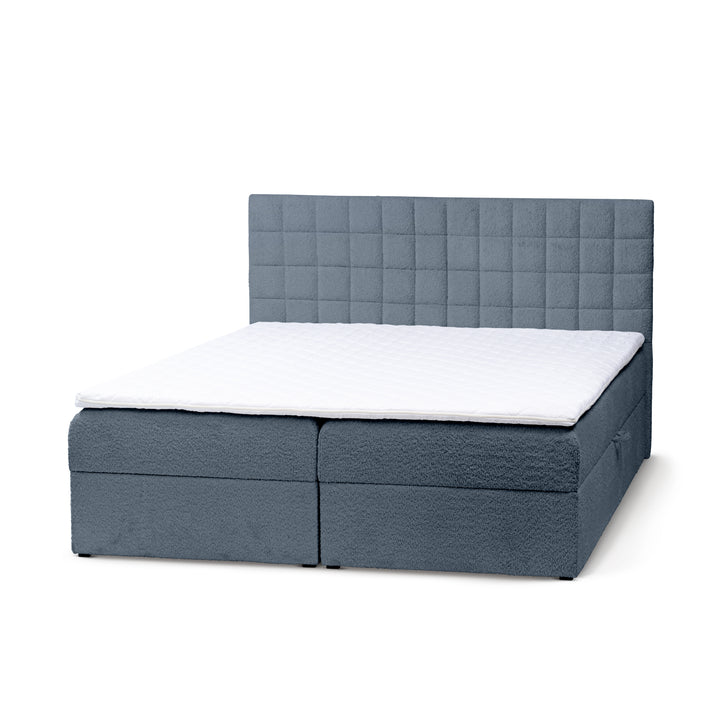 Łóżko Kontynentalne z Pojemnikiem Laky 200 Niebieski Bazalt