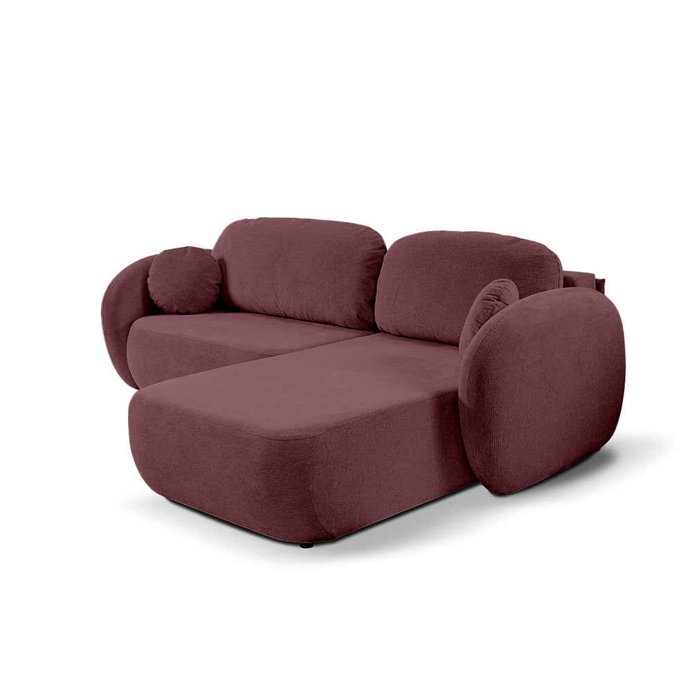 Narożnik z funkcją spania OLEMO Aragon Bordowy Mat (ARAGON 69)