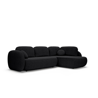 Narożnik z funkcją spania o powierzchni 123x250 w stylu organic modern | OLEMO Prawostronny Krucza Głębia (ARAGON 99)