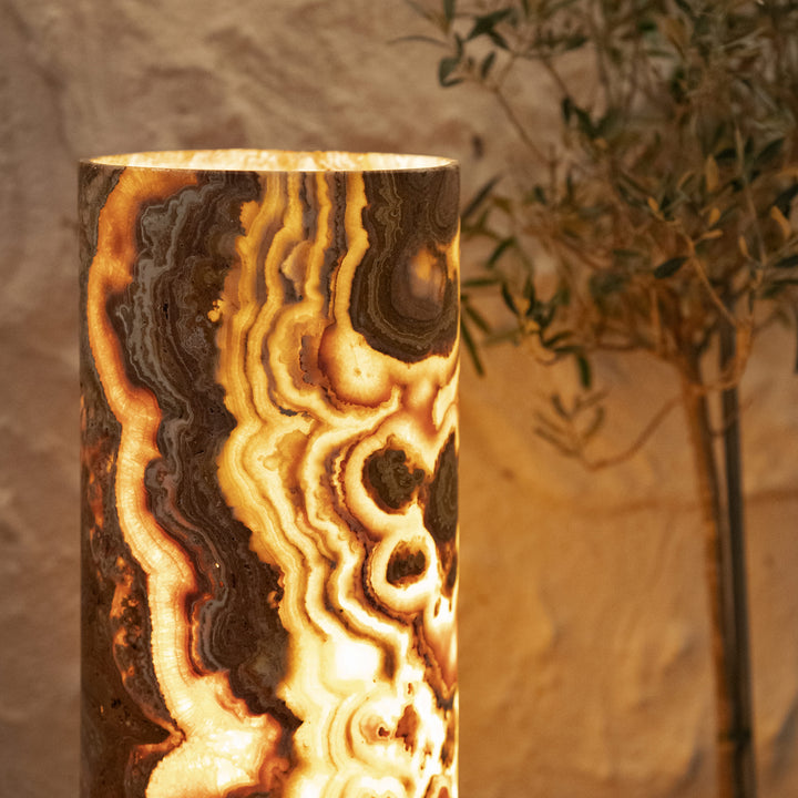 Lampa z naturalnego Onyksu Elora