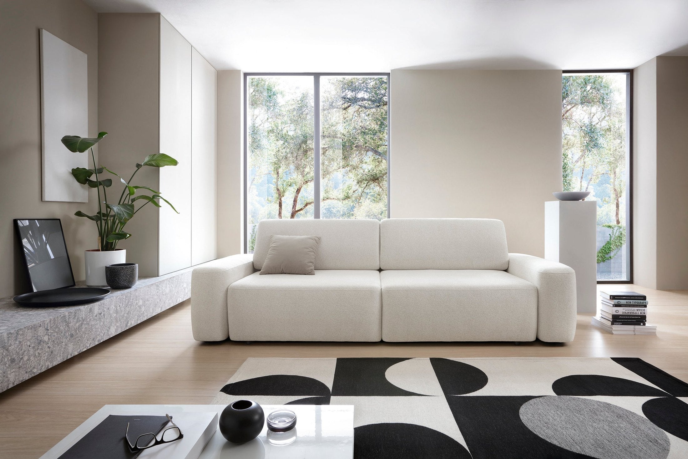 Sofa z funkcją spania 200x136 z pojemnikiem DL| Bamby