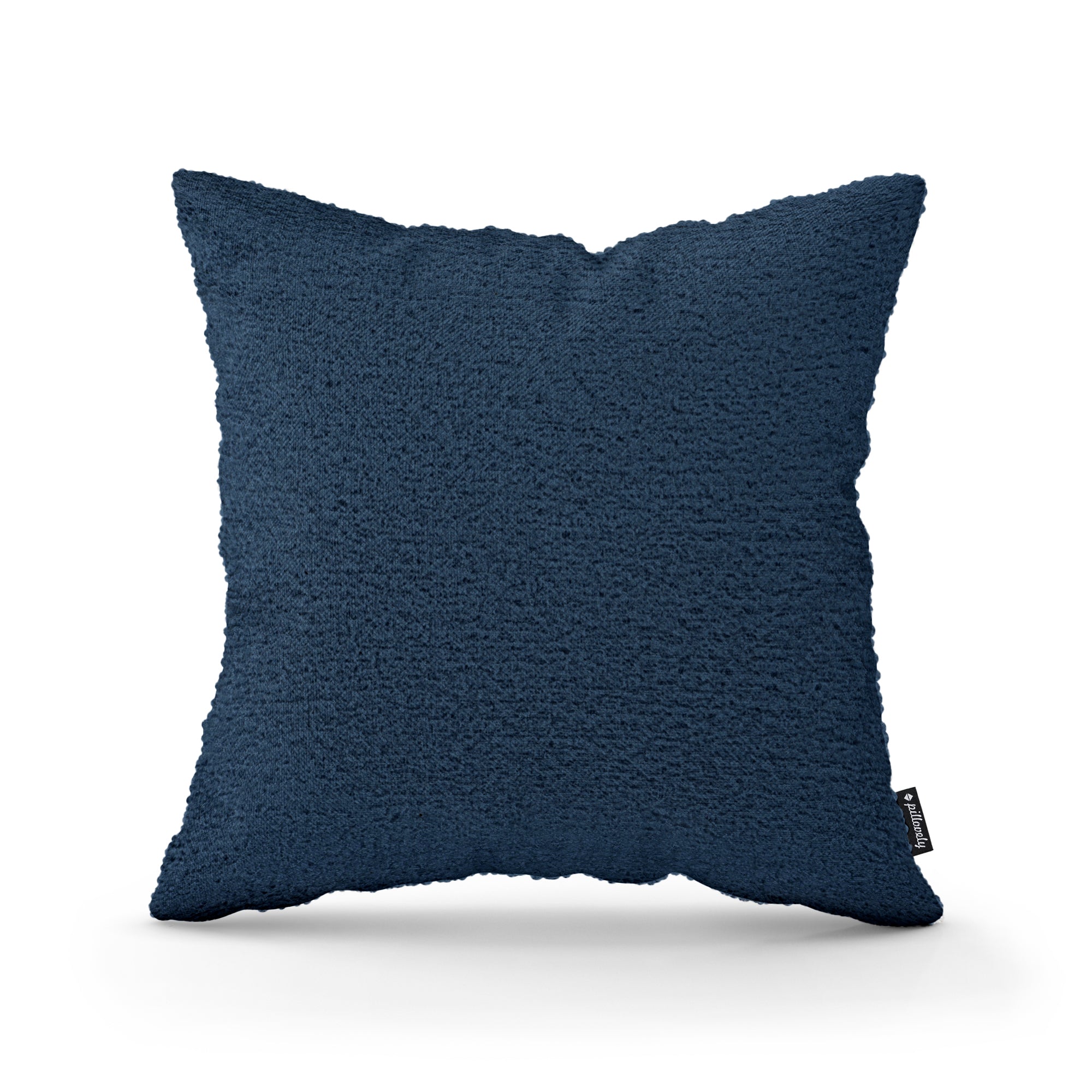 Poduszka dekoracyjna 45×45 cm w stylu scandi i japandi – Tkanina Coral 100% PES, przytulna struktura | Baranek Głębia Oceanu (CORAL 05)