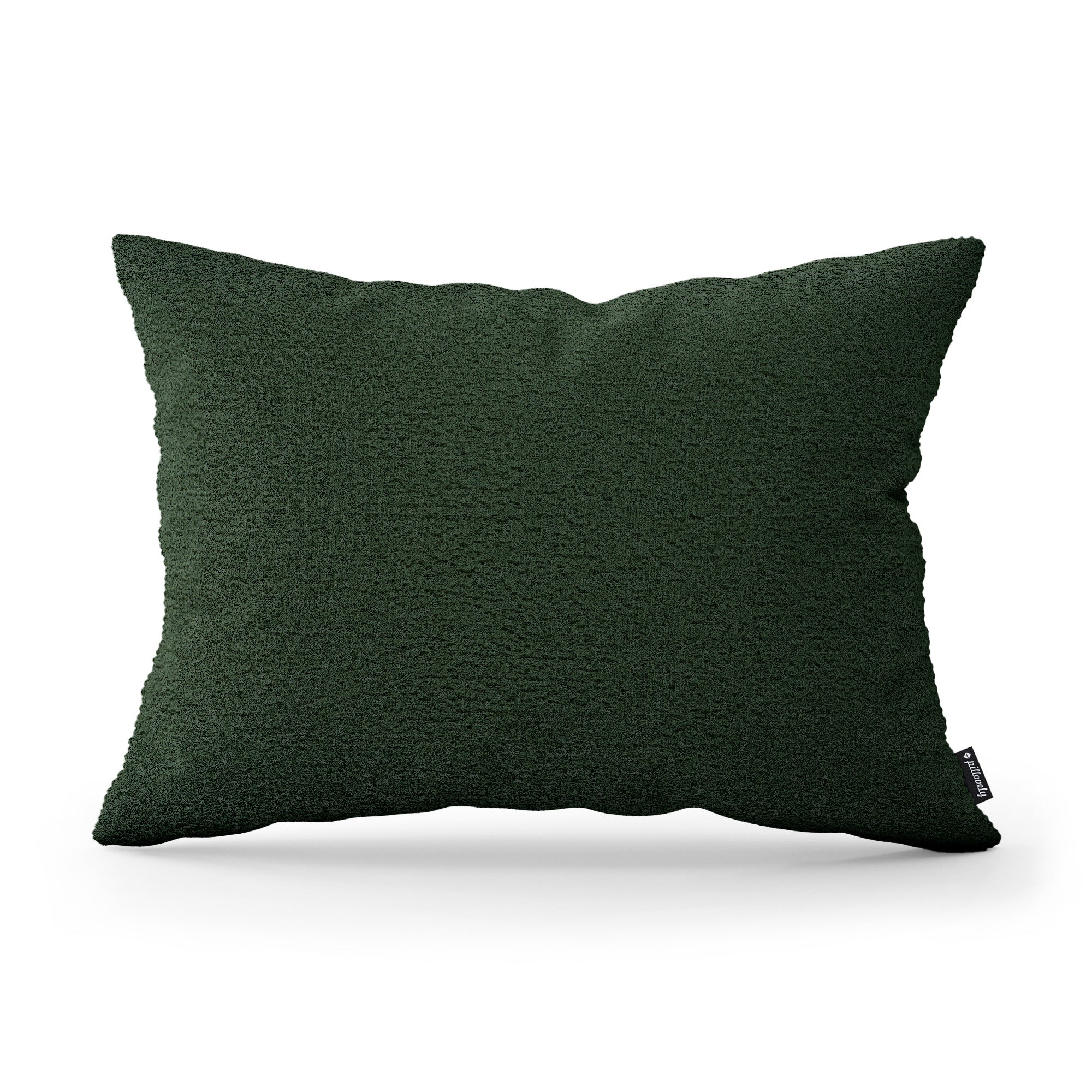 Poduszka dekoracyjna 40×55 cm w stylu hygge i scandi – tkanina Coral 100% PES, przytulna struktura | Baranek Leśny Mrok (CORAL 20)