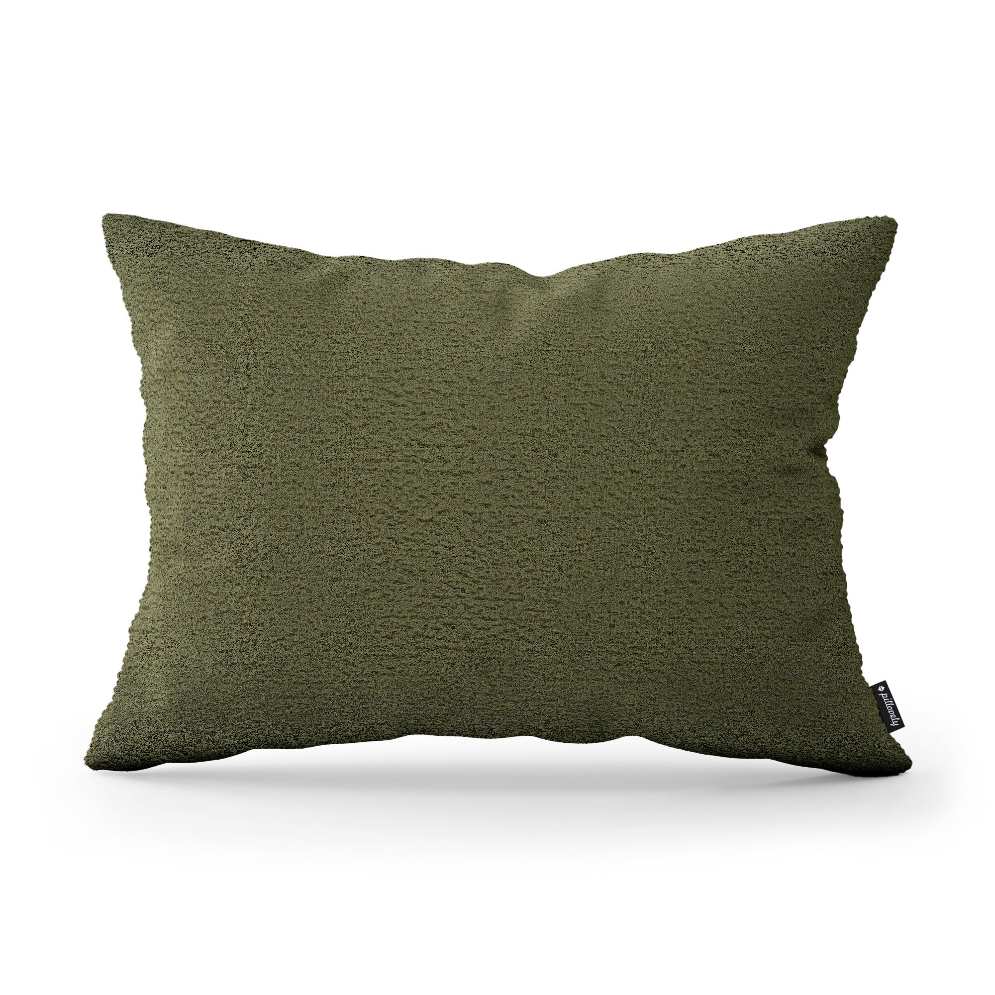 Poduszka dekoracyjna 40×55 cm w stylu hygge i scandi – tkanina Coral 100% PES, przytulna struktura | Baranek Ziołowa Patyna (CORAL 25)