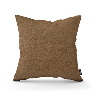 Poduszka dekoracyjna 45×45 cm w stylu scandi i japandi, tkanina Coral | Baranek Orzechowa Terra (CORAL 40)