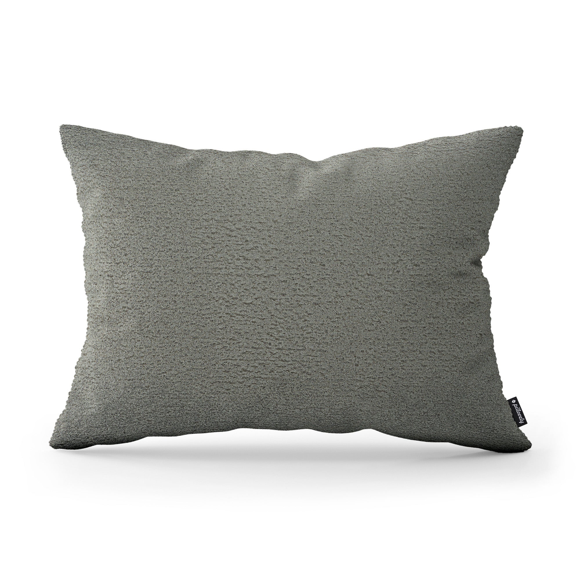 Poduszka dekoracyjna 40×55 cm w stylu hygge i scandi – tkanina Coral 100% PES, przytulna struktura | Baranek Szarość Pustyni (CORAL 75)