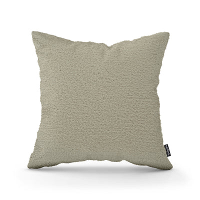 Poduszka dekoracyjna 45×45 cm w stylu scandi i japandi, tkanina Coral | Baranek Popielista Ochra (CORAL 85)