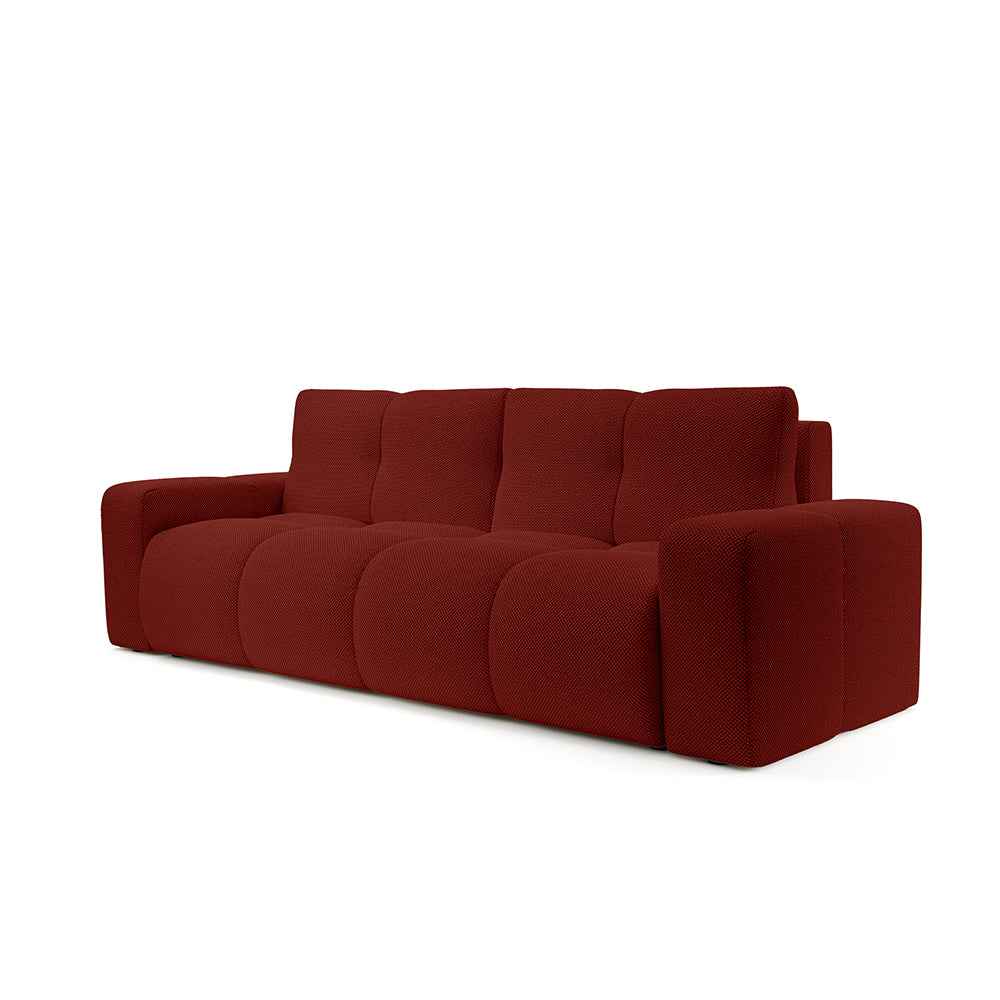 Sofa 3-osobowa z funkcją spania 149x200 z pojemnikiem w stylu nowoczesnym – automat wspomagający | SOSO Wiśniowa Głębia (CURIO 57)