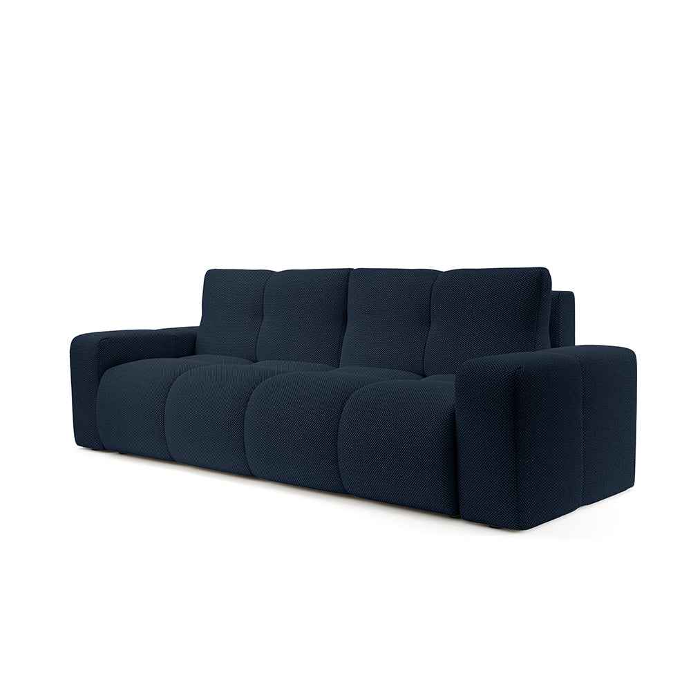 Sofa 3-osobowa z funkcją spania 149x200 z pojemnikiem w stylu nowoczesnym – automat wspomagający | SOSO Grafit Nocy (CURIO 78)