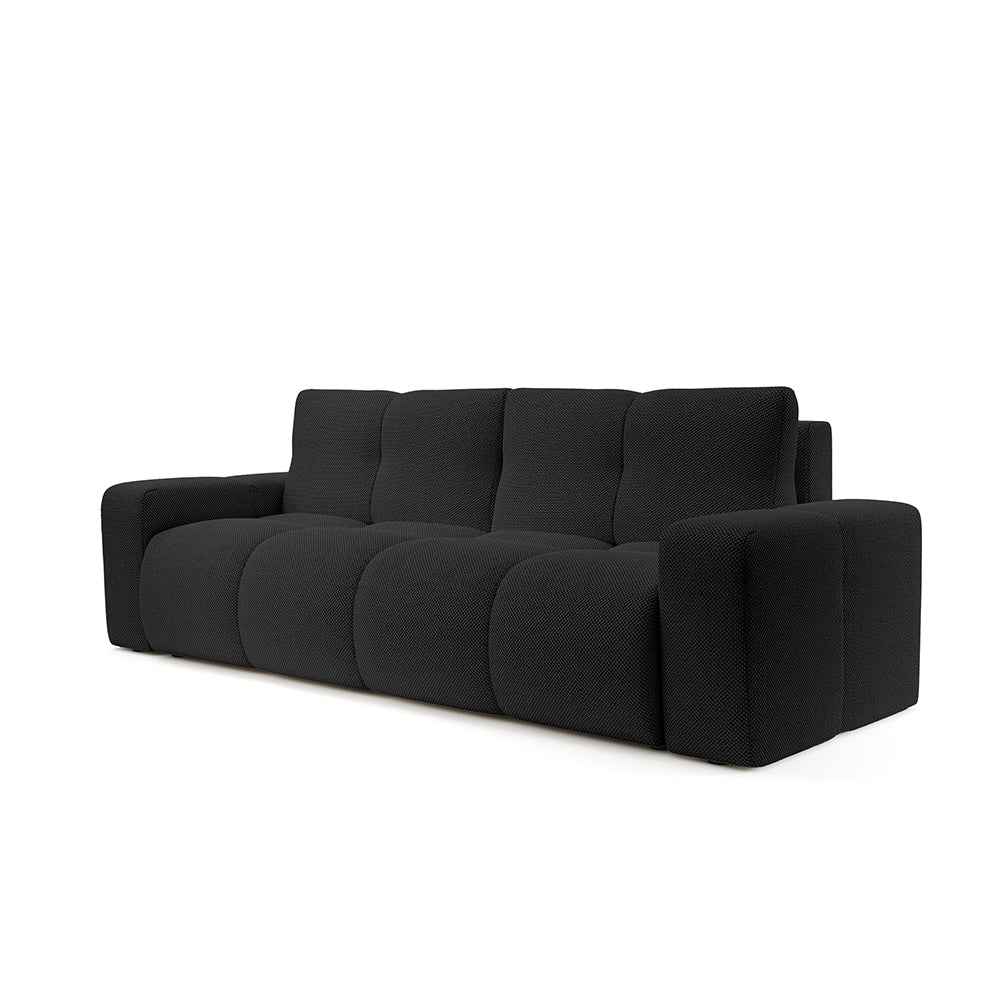 Sofa 3-osobowa z funkcją spania 149x200 z pojemnikiem w stylu nowoczesnym | SOSO Cień Bazaltu (CURIO 97)