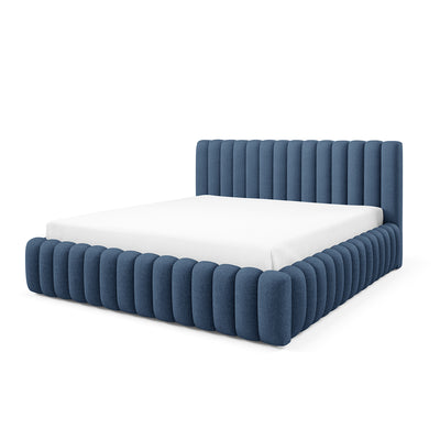 Polsterbett mit Bettkasten im Modern-Soft-Stil, Stoff Doha | Pastel