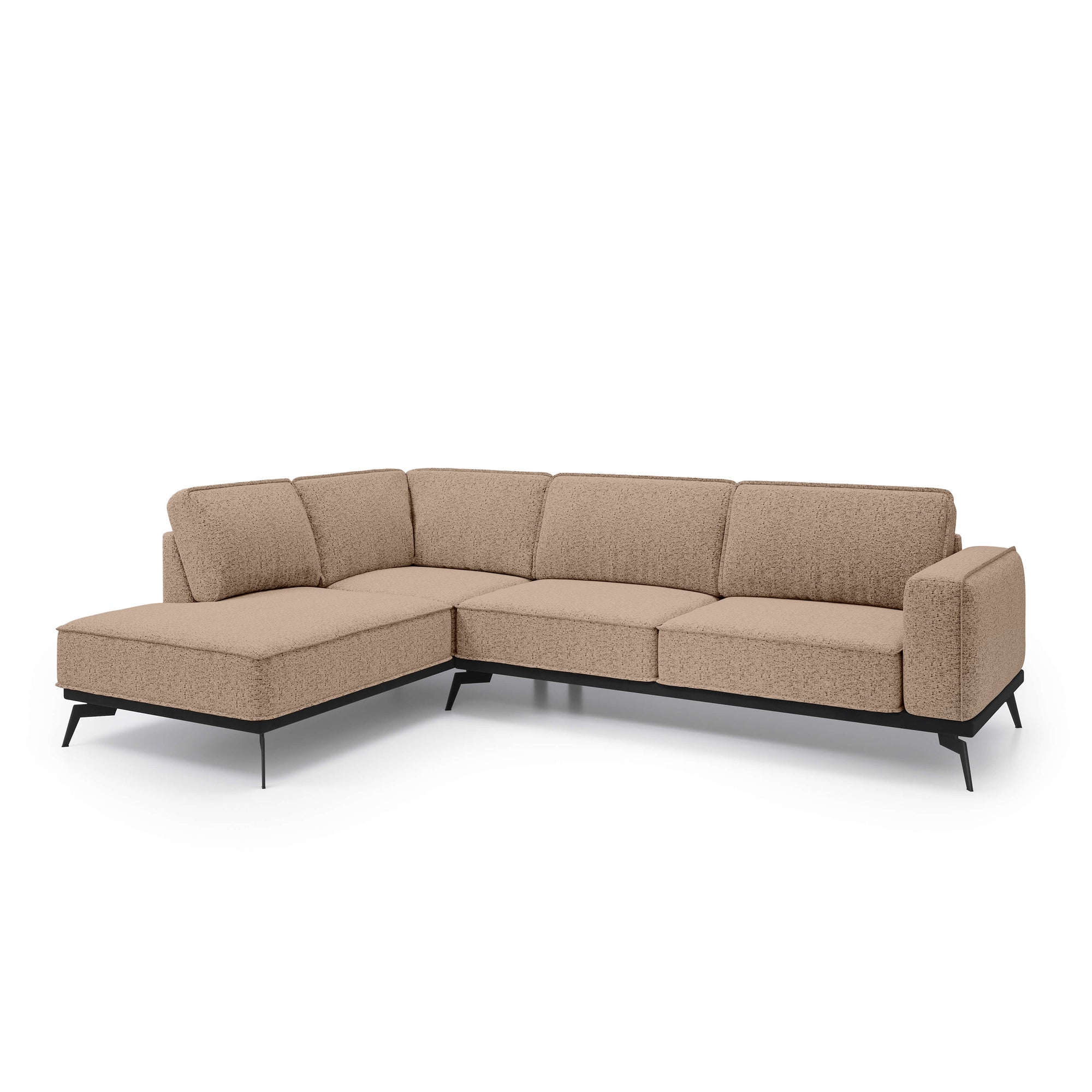 Narożnik Premium 293 cm w stylu nowoczesnym – tkanina Aragon, sprężyny faliste, wysokie nóżki | Rosalia