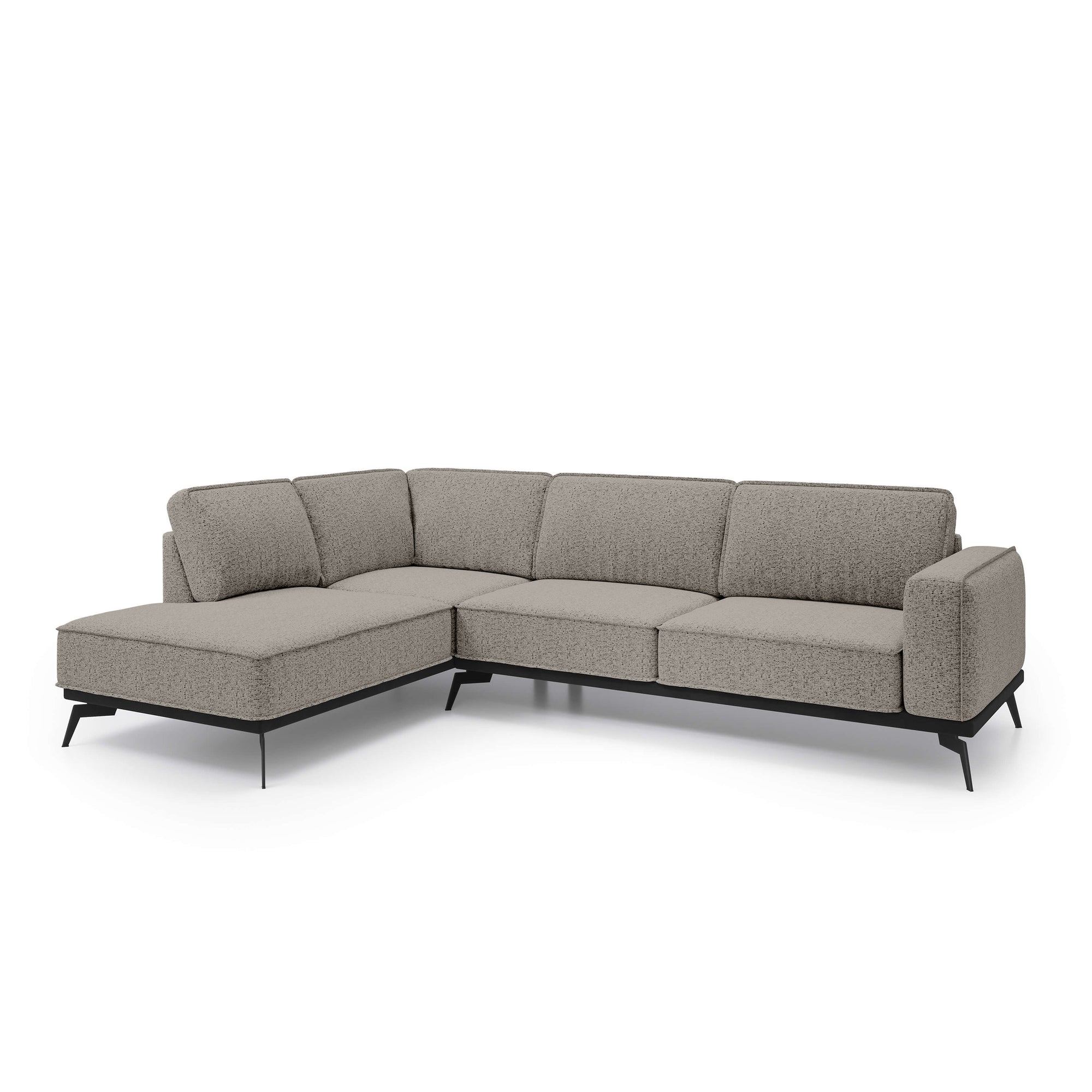 Narożnik Premium 293 cm w stylu nowoczesnym – tkanina Aragon, sprężyny faliste, wysokie nóżki | Rosalia