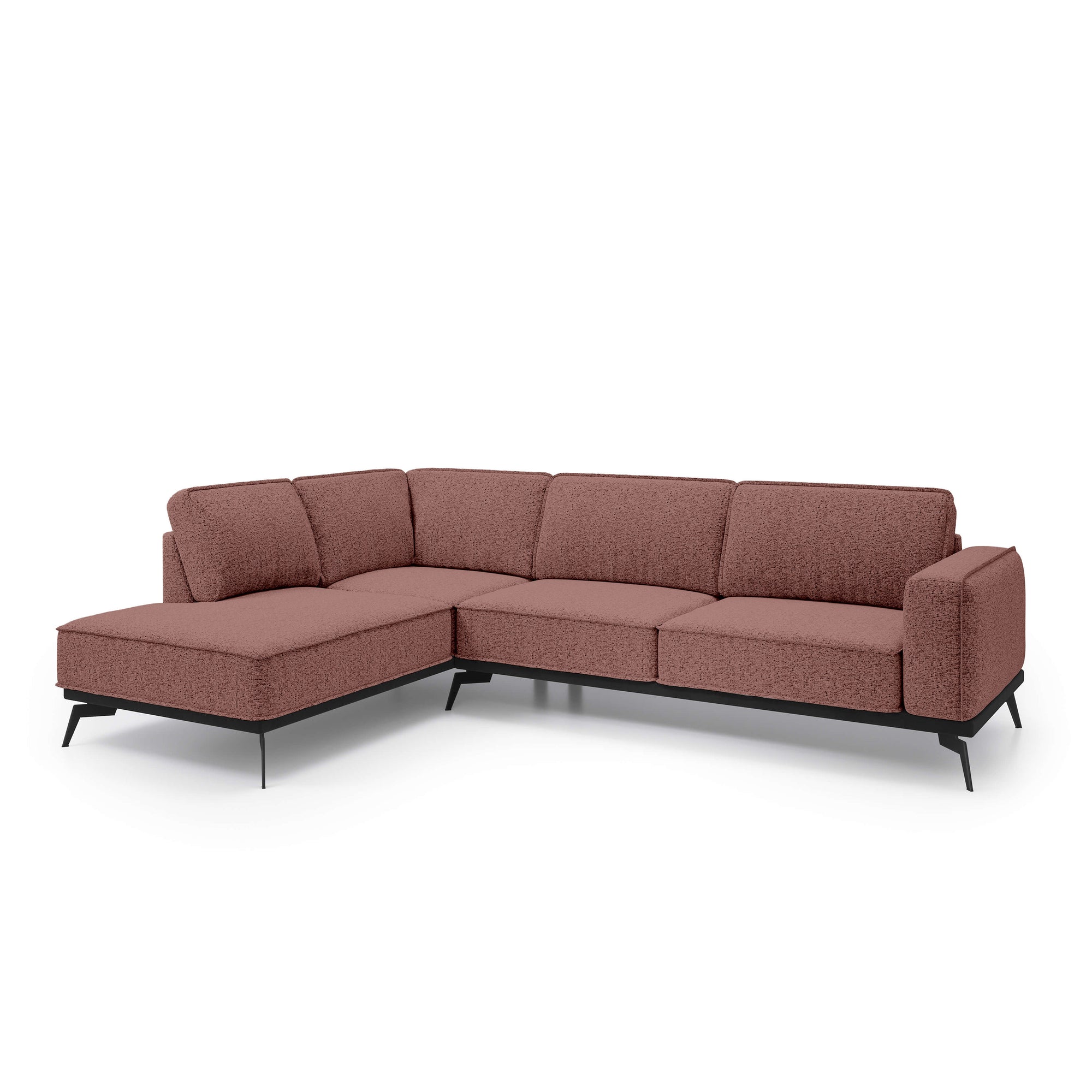 Narożnik Premium 293 cm w stylu nowoczesnym – tkanina Aragon, sprężyny faliste, wysokie nóżki | Rosalia