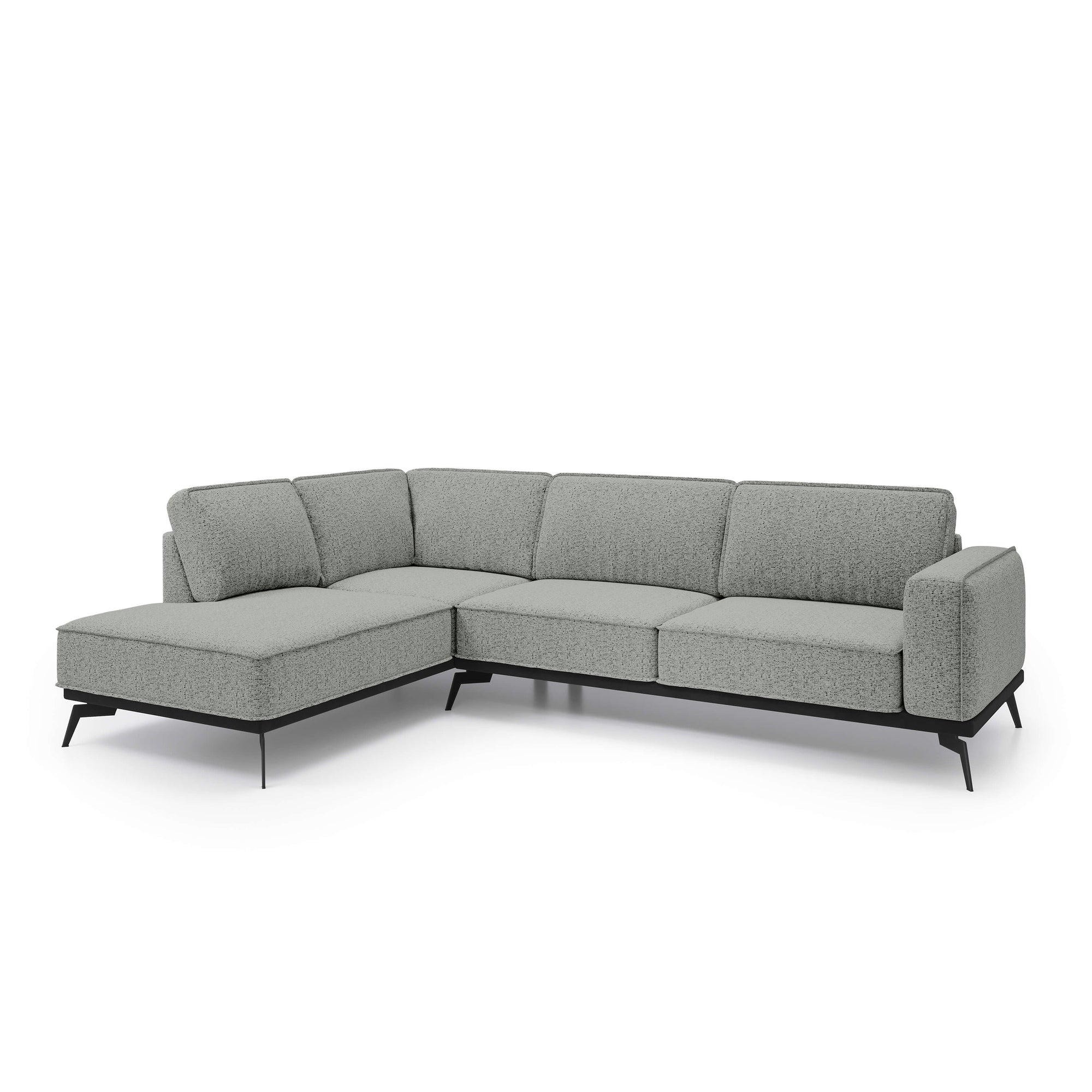 Narożnik Premium 293 cm w stylu nowoczesnym – tkanina Aragon, sprężyny faliste, wysokie nóżki | Rosalia