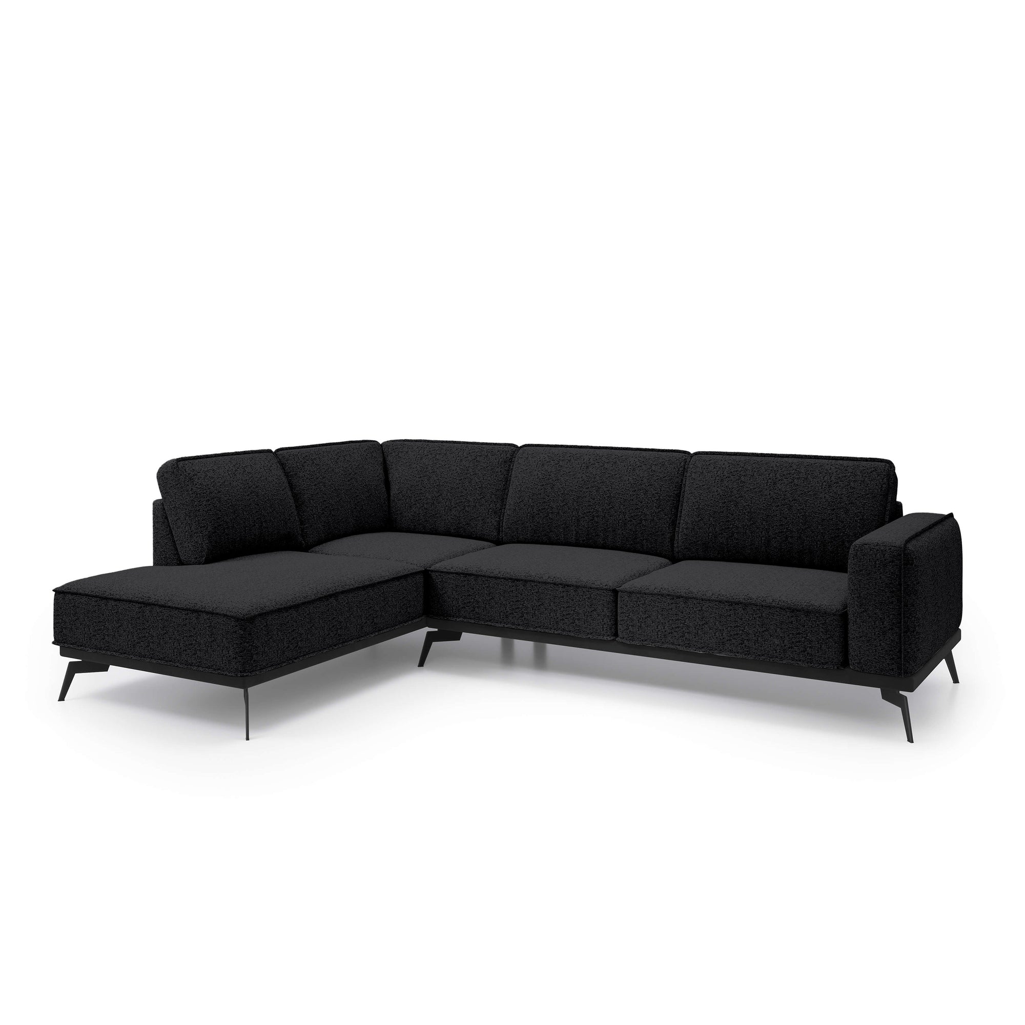 Narożnik Premium 293 cm w stylu nowoczesnym – tkanina Aragon, sprężyny faliste, wysokie nóżki | Rosalia