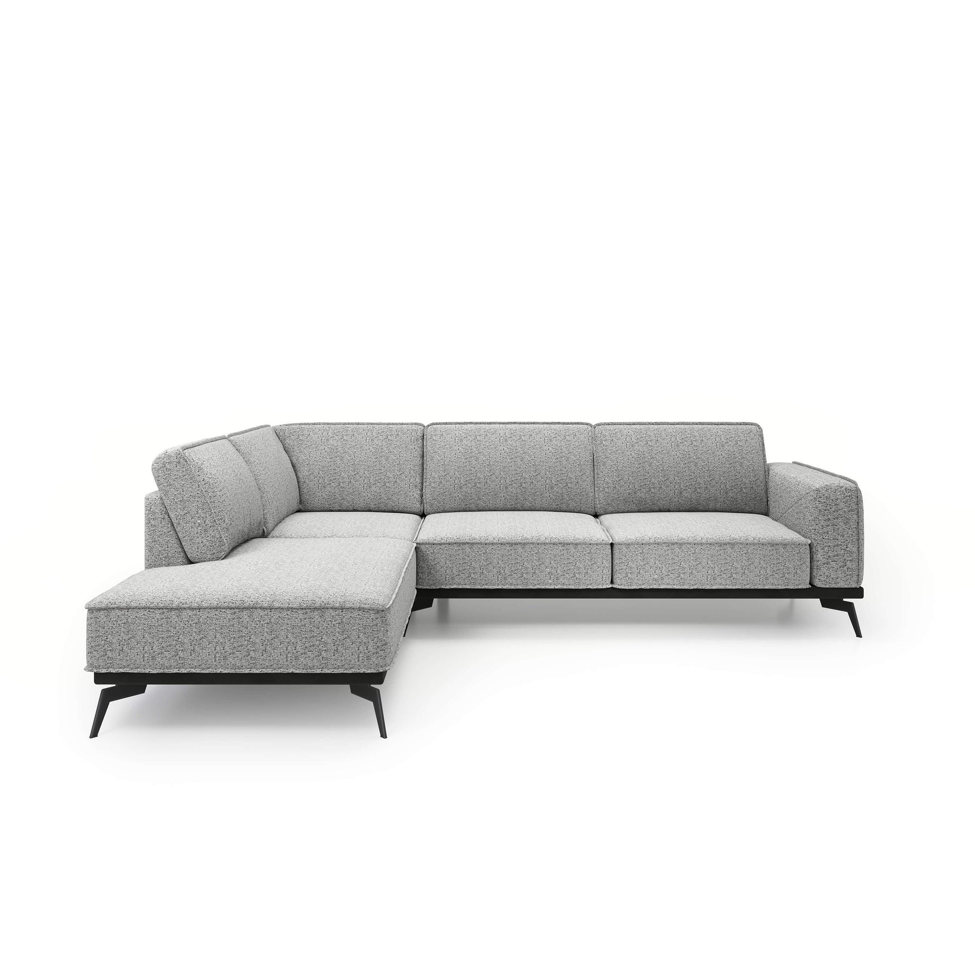 Narożnik Premium 293 cm w stylu nowoczesnym – tkanina Aragon, sprężyny faliste, wysokie nóżki | Rosalia