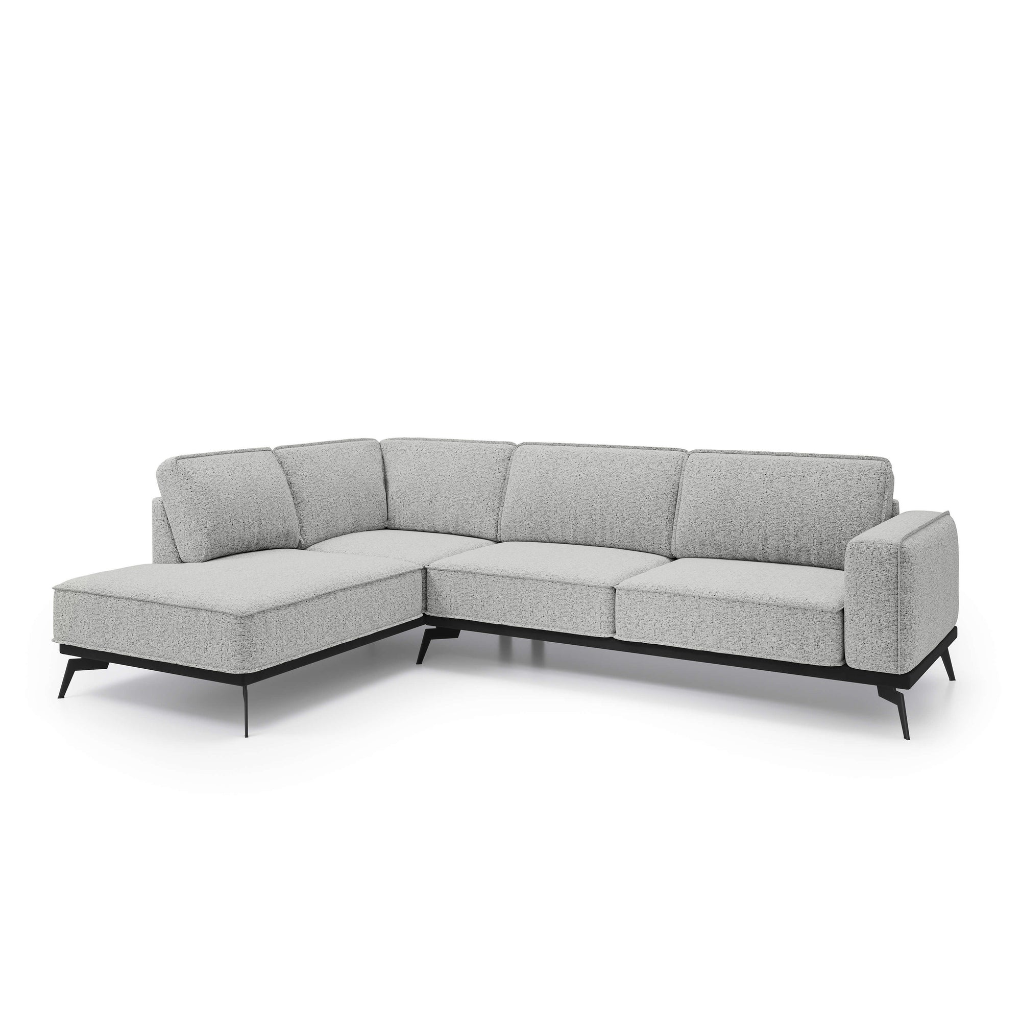 Narożnik Premium 293 cm w stylu nowoczesnym – tkanina Aragon, sprężyny faliste, wysokie nóżki | Rosalia