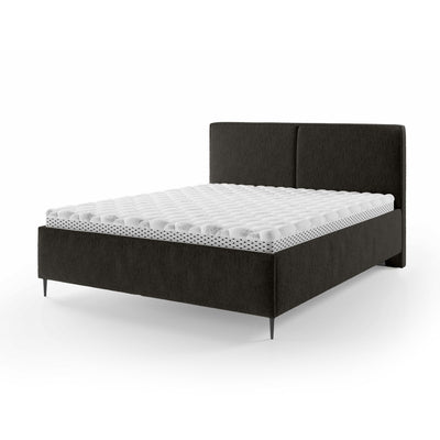 Łóżko tapicerowane z pojemnikiem w stylu minimalistycznym | Hatti 180 200 Ciemny Antracyt (PERFECT HARMONY 99)
