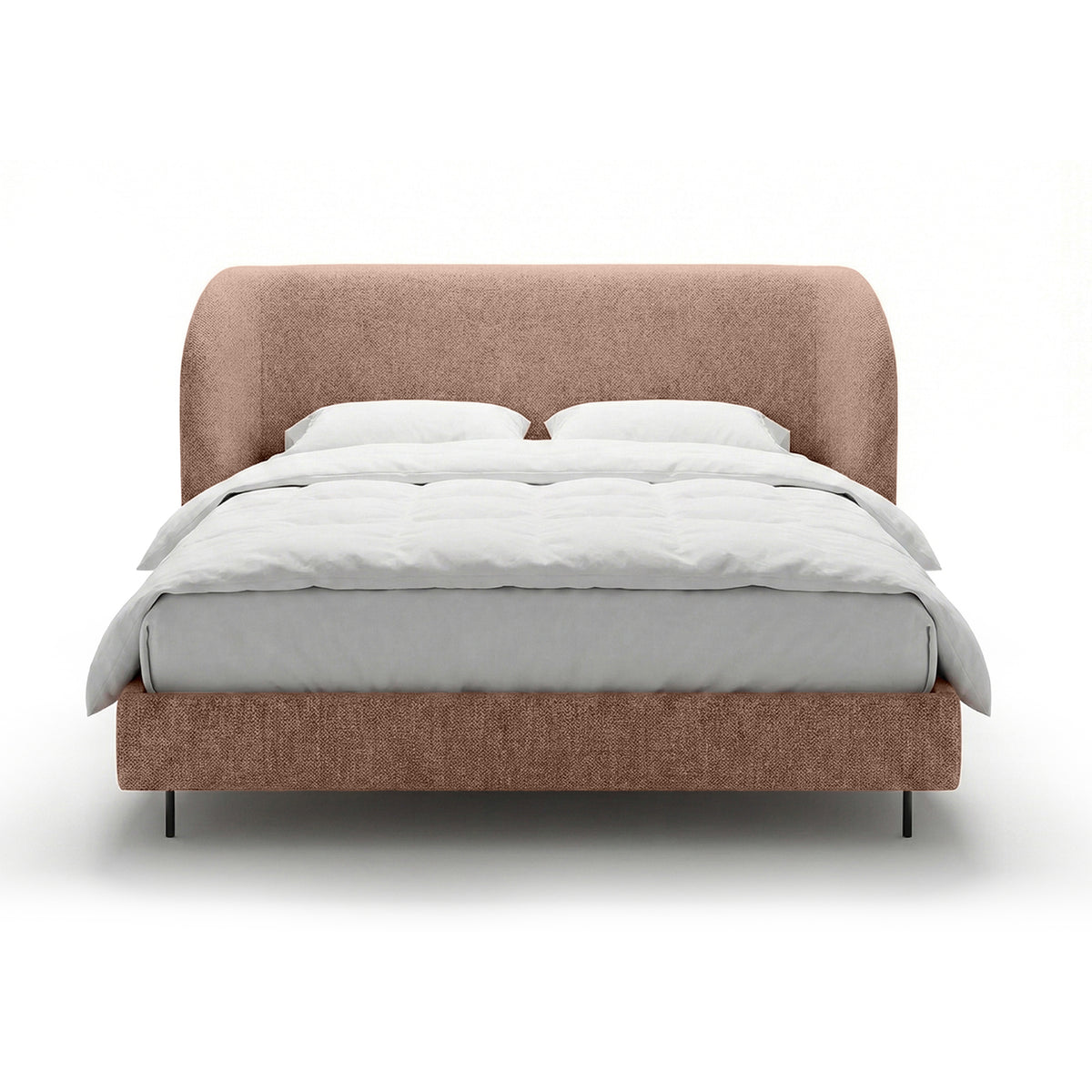 Polsterbett mit glattem Kopfteil im minimalistischen Stil | Dorida