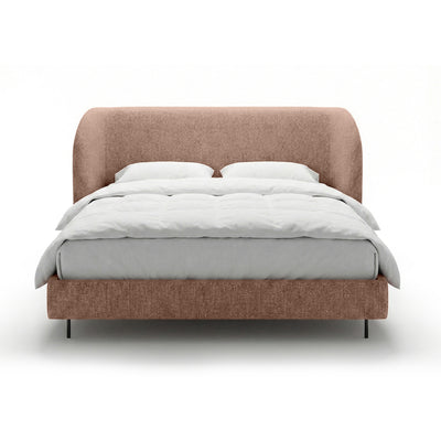 Polsterbett mit glattem Kopfteil im minimalistischen Stil | Dorida