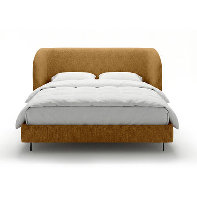 Polsterbett mit glattem Kopfteil im minimalistischen Stil | Dorida