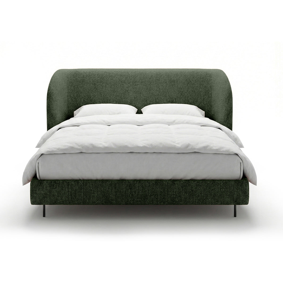 Polsterbett mit glattem Kopfteil im minimalistischen Stil | Dorida