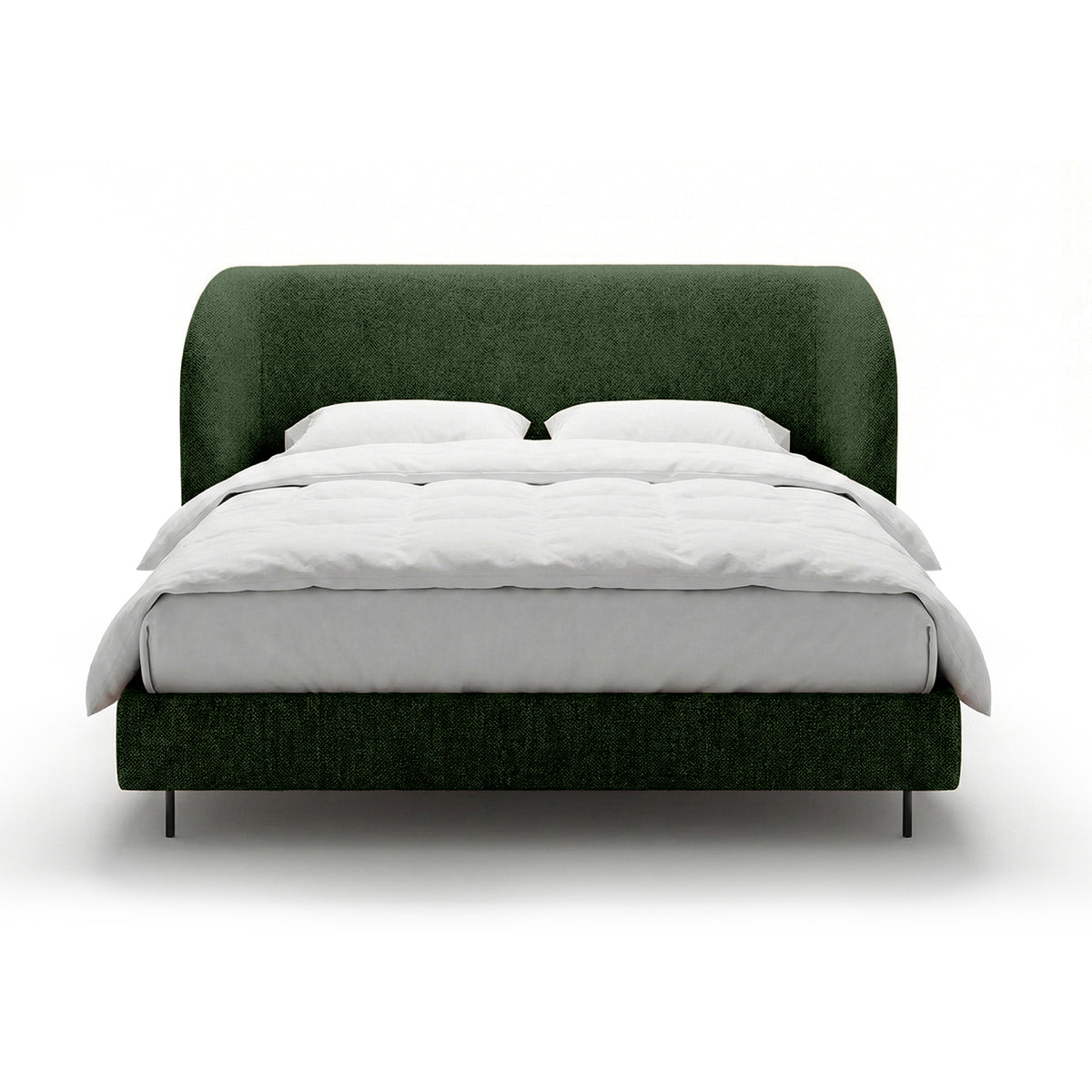 Polsterbett mit glattem Kopfteil im minimalistischen Stil | Dorida