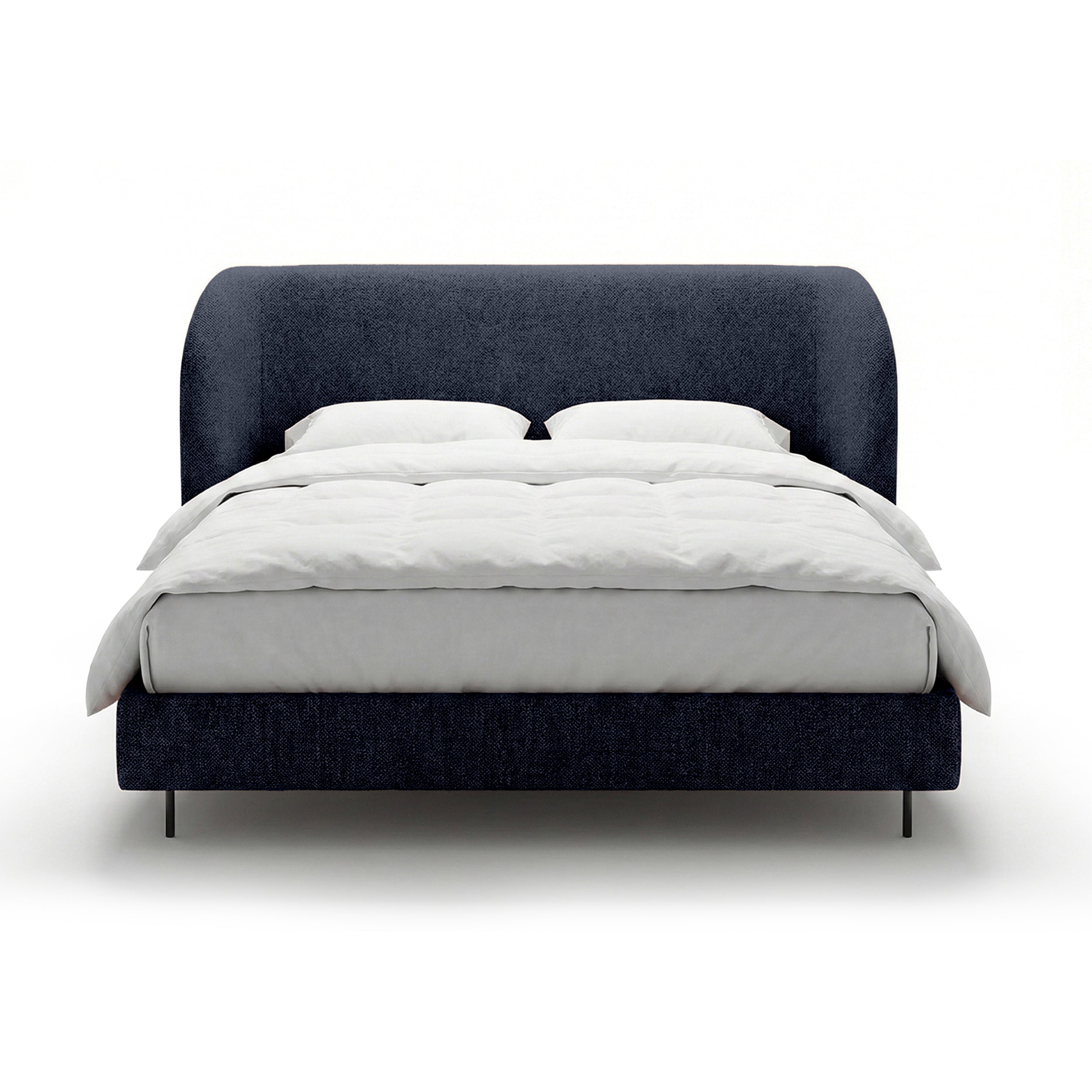 Polsterbett mit glattem Kopfteil im minimalistischen Stil | Dorida