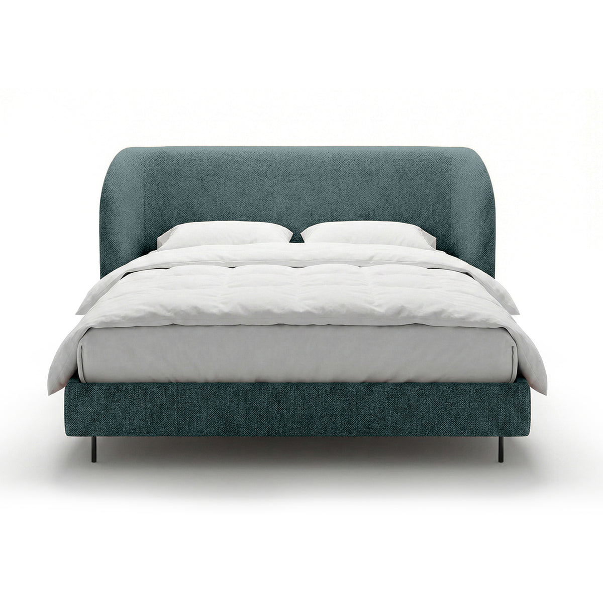 Polsterbett mit glattem Kopfteil im minimalistischen Stil | Dorida
