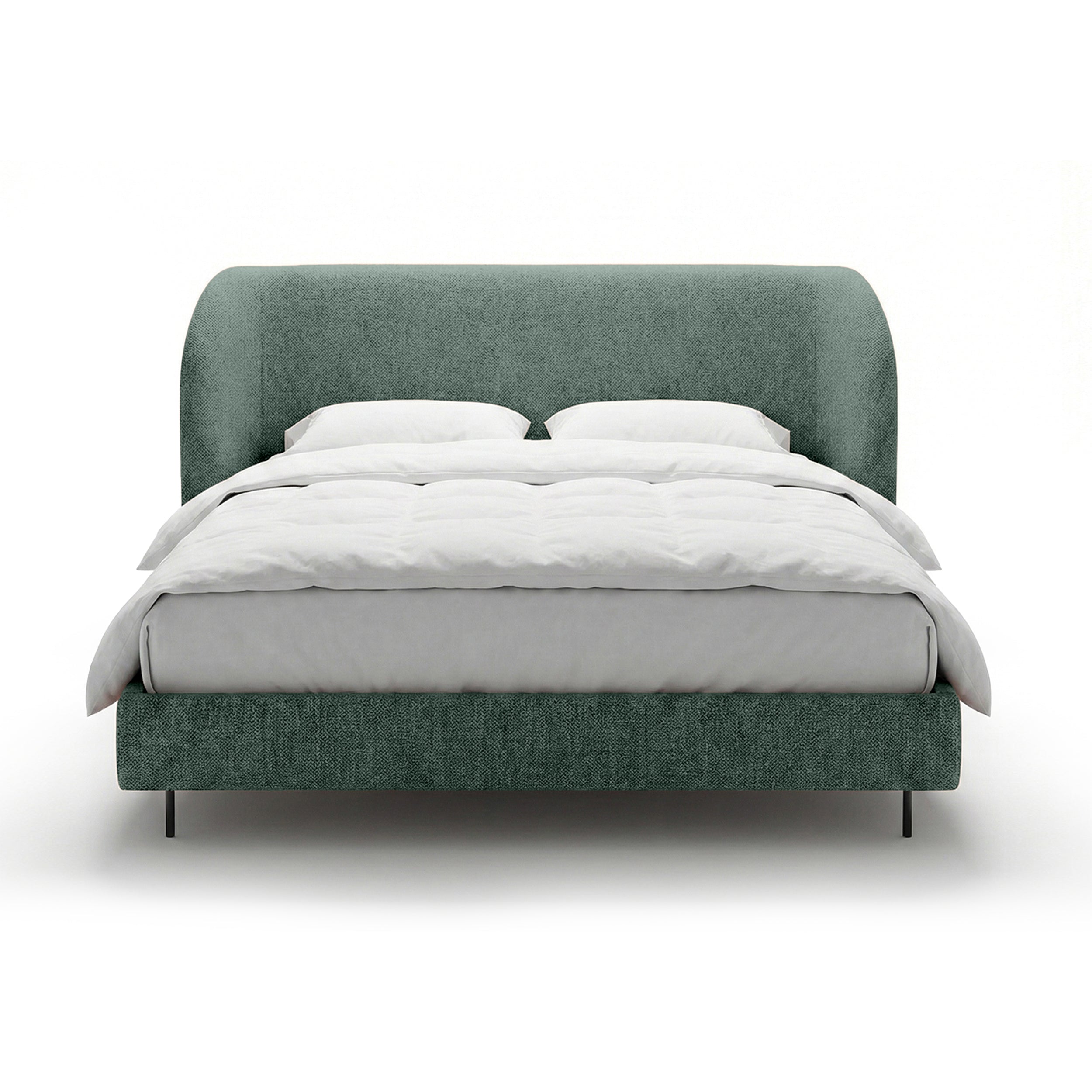 Polsterbett mit glattem Kopfteil im minimalistischen Stil | Dorida