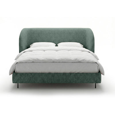 Polsterbett mit glattem Kopfteil im minimalistischen Stil | Dorida