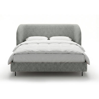 Polsterbett mit glattem Kopfteil im minimalistischen Stil | Dorida